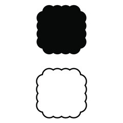 Frame vector icon set. Tag illustration sign collection. label symbol.