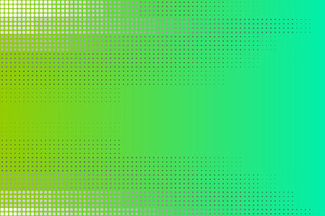 Green background. Halftone style pattern. Abstract design. Decorative illustration