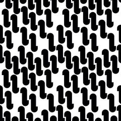 Trendy seamless pattern with graphic abstract shapes. Avant garde puzzle style.