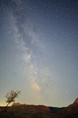 Landscape With Milky Way Galaxy in Macin Mountains