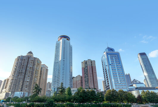 Modern skyscrapers in the business district, Guiyang, China.