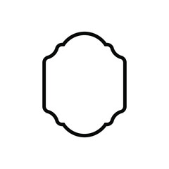 Frame vector icon set. Tag illustration sign collection. label symbol.