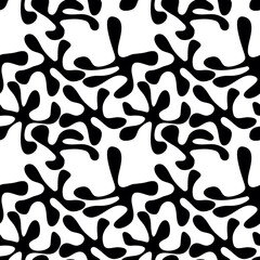 Seamless pattern with abstract spots.  Avant-garde collage style. Geometric wallpaper for business brochure,  cover design.