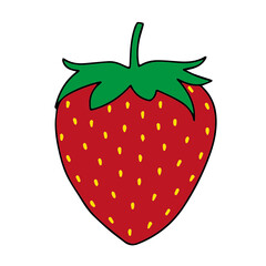 Strawberry Fruit Line Art Colour Sketch Creature Animal Outline Silhouette Design Element Art SVG EPS Logo PNG Vector Clipart Cutting Cut Cricut
