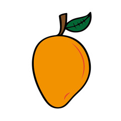 Mango Fruit Line Art Colour Sketch Creature Animal Outline Silhouette Design Element Art SVG EPS Logo PNG Vector Clipart Cutting Cut Cricut
