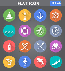 Vector application Nautic Icons set