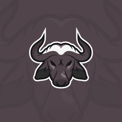 Animal mascot buffalo illustration