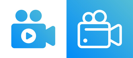 Fototapeta premium Video camera icon. Camcorder icon vector illustration