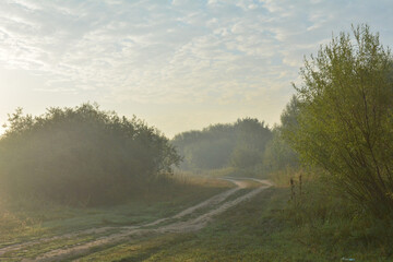bank of the Moksha river on the border of Bashkiria