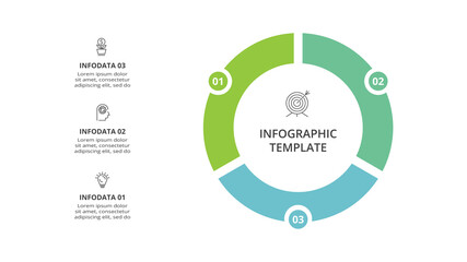 Creative concept for infographic with 3 steps, options, parts or processes. Business data visualization.