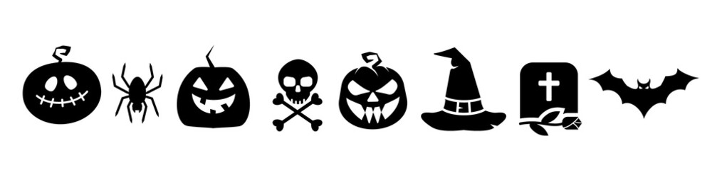 Halloween icon set - vector illustration for decoration and advertising