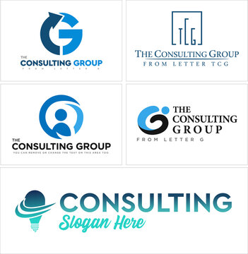 Business consulting group with initial G people logo design