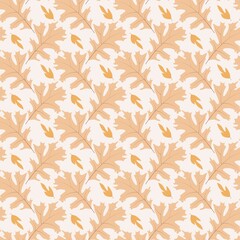 Seamless pattern with autumn vibes leaves