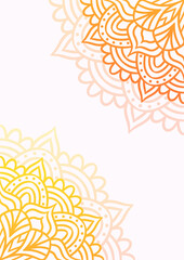 Continental retro mandala background with gradient