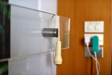The patient room at hospital .