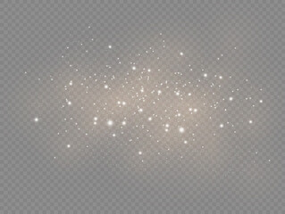 White dust particles, sparkle, shine lights, star.