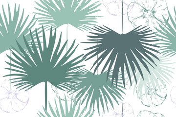 Leaves, grass, spots, stripes, circles. Safari. Camouflage. Modern seamless pattern. Natural ornament. Creative background