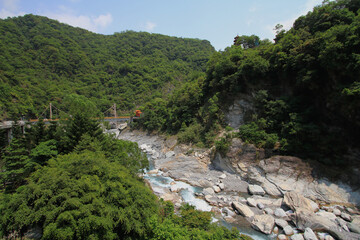 River flowing in Taroko Gorge, Taiwan