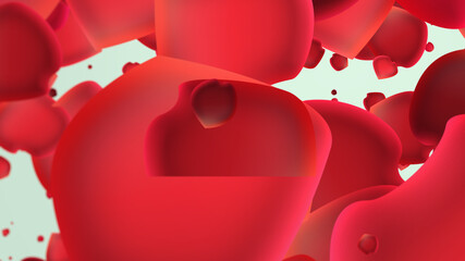 flower particle rose shape geometric abstract colorful background