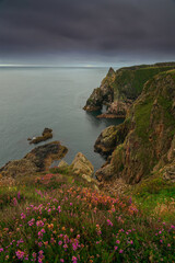 Dramatic views of Dunnottar Castle, Aberdeenshire, Scotland.