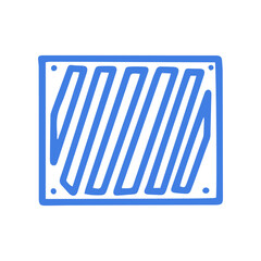Iron ventilation grill line vector doodle simple icon