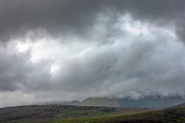 Fototapeta na wymiar Killarney Ireland Ring of Kerry. Clouds.