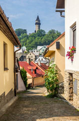 Old town in Štramberk on a sunny summer day