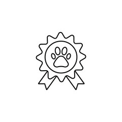 Pets award rosette icon pet animal sign