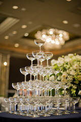 glass of water with blur background
