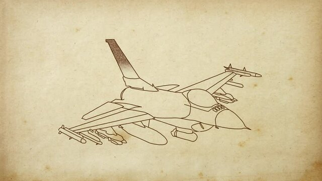 vintage background with airplane