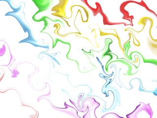 Rainbow Liquid Background. watercolor scribble texture. Abstract watercolor on white background.