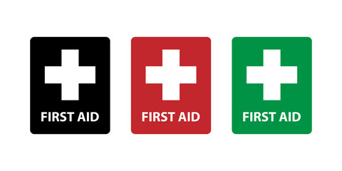 First aid icon sign simple design