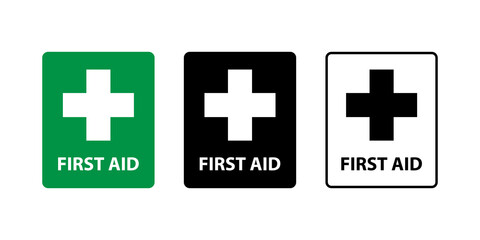First aid icon sign simple design
