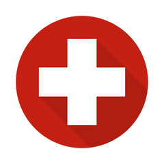 Obraz premium First aid icon with shadow