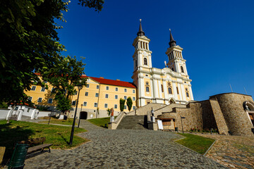 Fototapeta na wymiar The cathedral of Maria Radna at Arad in Romania