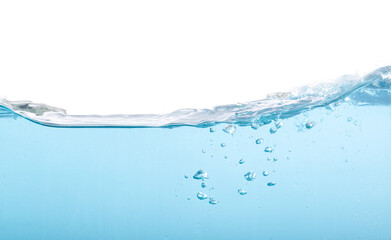 Water splash, water wave abstract background isolated on white