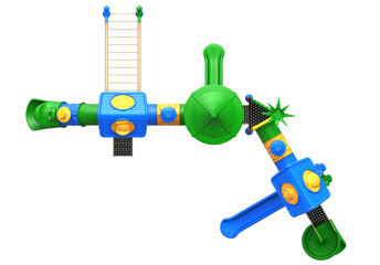 3d realistic playground park ​isolated on white background