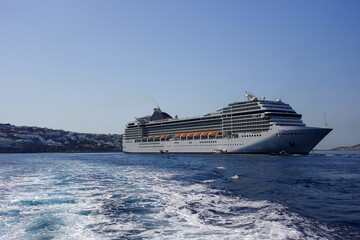 Cruise ship in the sea