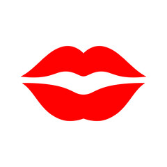 Lips vector icon. kiss illustration sign.  woman symbol. love logo.