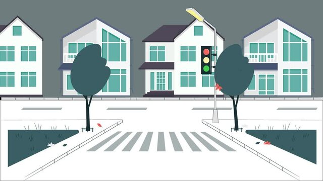 Traffic Light And Wind In The Street