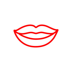 Lips vector icon. kiss illustration sign.  woman symbol. love logo.