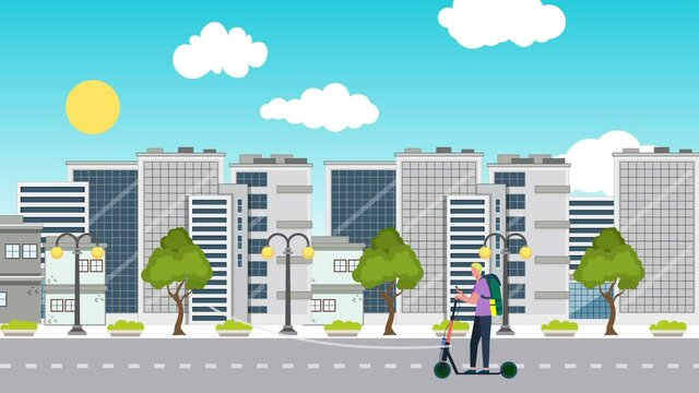 A Tourist Is Searching In The Town