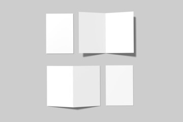 set of blank paper sheets