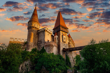 Fototapeta premium The Hunedoara Castle in Romania