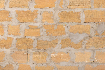 Shell sand and clay brick wall texture background