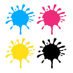 CMYK Color water splash design element