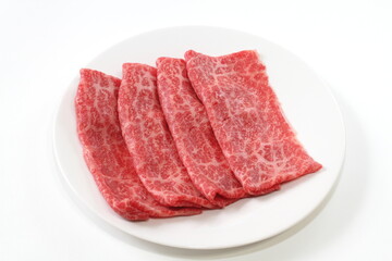 牛もも肉スライスすき焼き用（秋田県産黒毛和牛等級5）