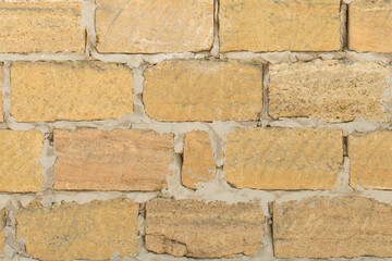 Shell sand and clay brick wall texture background