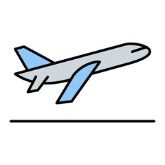 Vector Take Off Filled Outline Icon Design