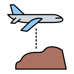 Vector Altitude Filled Outline Icon Design